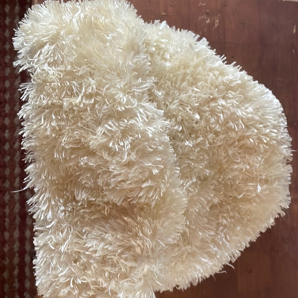 Cream beanie hat